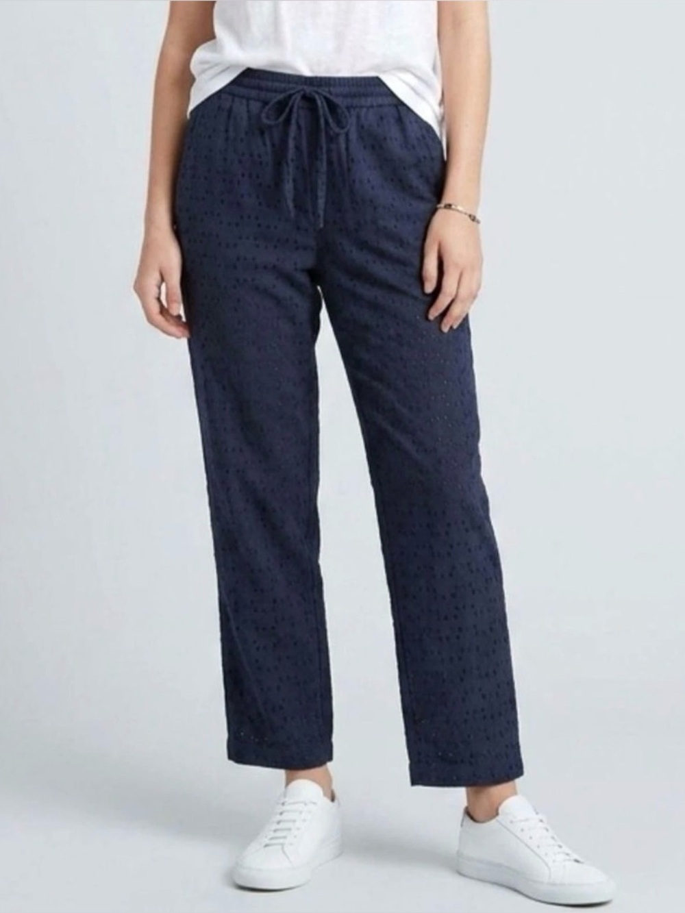 J.Crew Mercantile Navy Eyelet Cotton Pull On Pants XS